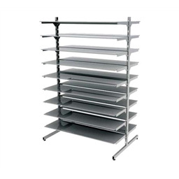 Стенд для обуви двухсторонний на перфорированном каркасе