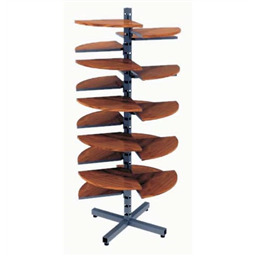 Стенд на крестовине с полками ДСП