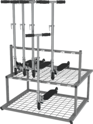Стойка для 14 самокатов 2-ярусная